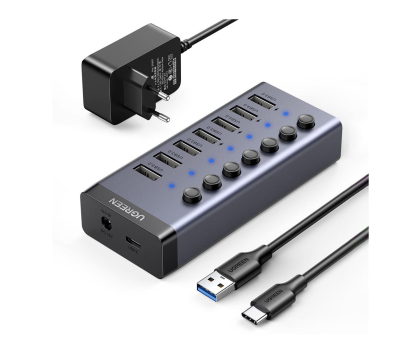 Hub USB UGREEN USB - C - 7 x USB 3.0 (z Power Delivery) 6957303893072